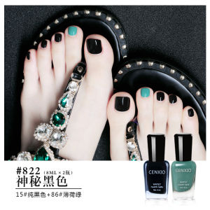 New 2025 Blue Nail Polish Quick Dry Long Lasting Summer Yellow Black Skin Whitening Tearable Toe Nail Beauty Tools Fast Drying