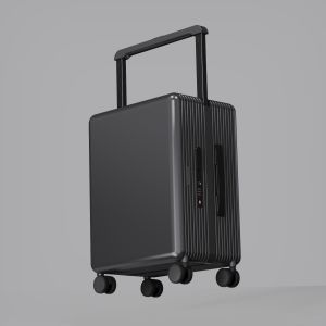 Fashionable Aluminum Frame Suitcase with Wide Pull Rod High Aesthetic Value Wheel Luggage for Travel Womens Style Matte Finish