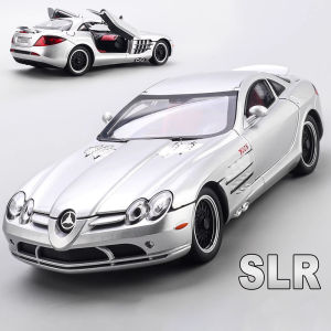 1:24 SLR 722S ONE Car Model Toy Wheel Steering Music Light Pull Back Adjustable Tail Fin Models Alloy Diecast Toys for Boys