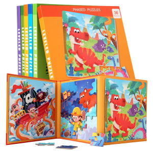 3in1 Magnectic Jigsaw Foldable Puzzle Book Early Educational Toys Kids Children Learning Step By Step Level