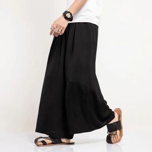 Japanese Kimono Traditional Pants Men Asian Clothing Bath Pant Casual Loose Men Japan Style Yukata Trousers Wide Leg Pants Male