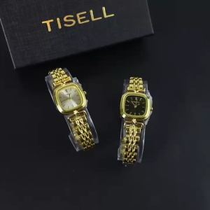 Tisell - Jam Tangan Wanita Original Gaya Elegan Analog Quartz Strap Stainless Steel