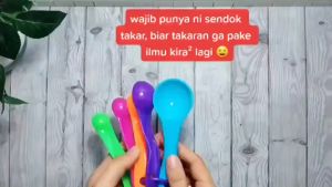 Sendok takar set 5 pcs warna warni ukuran kue air bumbu