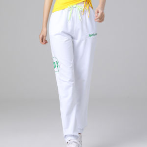 Simple Lock Buckle Womens Fitness Square Dance Pants Long Cotton Pure Color Waist Type mid Waist Legging Style Performance