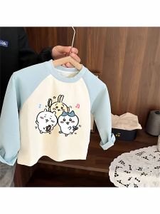 Cartoon GiiKawa Long Sleeve Cotton T-Shirt Childrens Casual Versatile Base Layer Shirt New Baby Top Breathable Comfortable