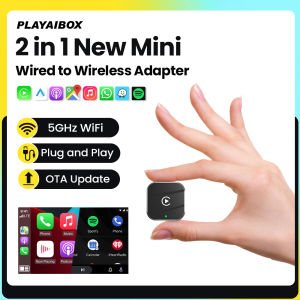  Carplay Wireless Adapter Android Auto 2in 1 Smart Dongle 2025 5G WIFI For iphone Android Phone For Volvo Benz Mg Kia Chery Ope