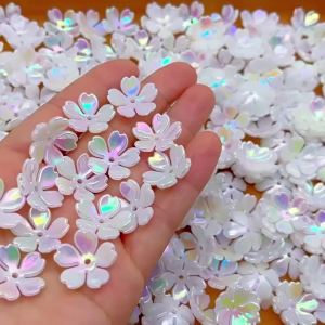 155pcs 15mm Warm Color Matte 5-Petal Bead Cap Flower Spaced Beads Used for DIY Handmade Bracelet Necklace Jewelry Making