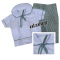 blouse &skirs piping green chekerd school uniform.kinder to highschool. 