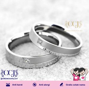 [GRATIS CETAK NAMA] Cincin Couple Titanium Anti Karat R66 | Cincin Pasangan | Cincin Hadiah | Cincin Lamaran | Cincin Tunangan | Aksesoris Pria Wanita