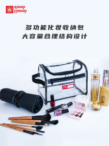 Waterproof Large Capacity Makeup Bag for Women Travel Toiletry Organizer PVC Material Style Cubic Shape Storage Bag