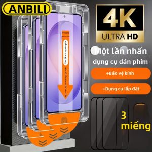3 Miếng Dán Bảo Vệ Màn Hình Bằng Kính Cường Lực HD Cho Samsung A Series A07 A17 A16 V.v. Công Cụ Tự Động Lắp Đặt Chống Trầy Xước Chống Vân Tay Đã Được Bao Gồm