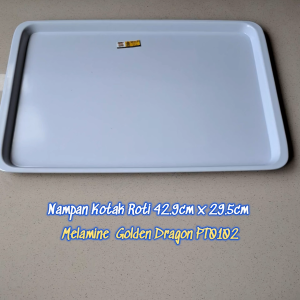 Nampan Kotak Roti 42.9cm x 29.5cm Melamine - Golden Dragon PT0102
