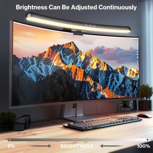 Curved Monitor Light Bar Stepless Dimming USB Desk Lighting Lamp Applicable to All Screens with No Glarefor Home and Office