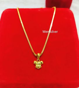 KALUNG ANAK LIONTIN PERAK 925 LAPIS MAS