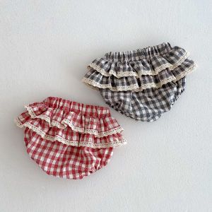 Bé Gái Kẻ Sọc Xù Váy Ren Quần Short Bộ Tập Đi Tutu Bộ Trang Phục Mùa Hè Trẻ Sơ Sinh Bloomers Cotton PP Quần Short Cho 0-3T Trẻ Em