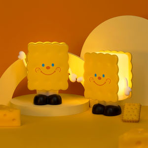 Recharging Battery Table Lamp Kwaii Cookies Night Light For Kids Bedroom Beside Ornament Child Desk Table Lampara Toy And Gift for Children