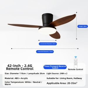 MOCOCOA | Modern Intelligent Ceiling Fan Light with LED
