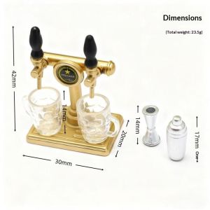 Dollhouse Scene Decor Model 5Pcs Mini Simulation Beer Mug Ornaments