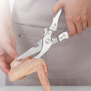 Kitchen Scissors Japan made heavy duty stainless steel multipurpose chicken bone scissors sharp for meat scrape fish scales food scissors chicken bone remover cutter pliers made in japan poultry vegatables chef high quality set shear classic food scissors