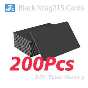 100pcs Black Color NFC Card Rewritabl 504 Bytes NFC Cards NFC Business Card NFC 215 Cards NFC Ntag215 Cards Blank NFC Cards