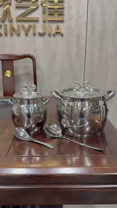 หม้อกรองน้ํามัน 3/4L ถังกรอง Lard ความจุขนาดใหญ่ ความจุขนาดใหญ่ พร้อมตะแกรงกรอง มีฝาปิด ที่จับ