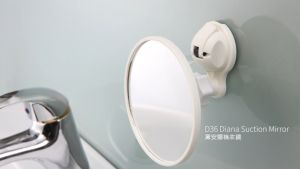 FECA D36 Adjustable Suction Mirror - No-Drill Makeup Mirror for Bathroom & Bedroom | Multi-Angle Vanity Mirror with Strong Suction & Waterproof