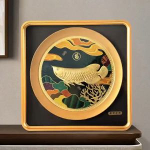 Feng shui arowana pixiu piyao horse money tree fu fo frame plaque plate wall lucky charms figurine business