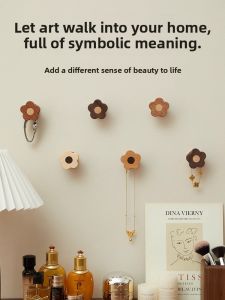 ZHIYUNJU | Cloud Residence Solid Wood Hook No Drilling Door Back Clothes Hanger Wall Mounted Entrance Hall Coat Hook Durable Easy Install