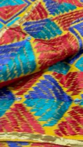 Ethnic Indian Yellow Phulkari Hand Embroidered Stole/ Scarf/ Shawl/ Duppata