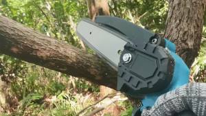 OLOEY | 6-inch Cordless Mini Chainsaw Battery Powered Handheld Electric Tree Trimming Pruning Wood Cutting Tool for Gardening
