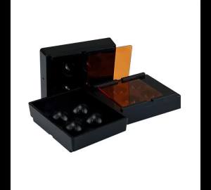 4 Holes Dental Shading Light Box Composite Resin Mixing Well Light-proof Storage Hading Color Toning Case Dentist Material