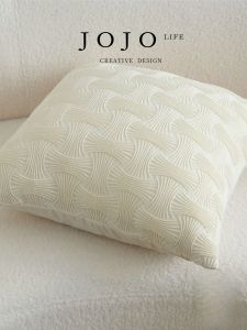 Jojos L PD Slice Craft Living Room Sofa Pillow Decorative Windowledge Cushion Square Shape PP Cotton Filled Velvet Fabric