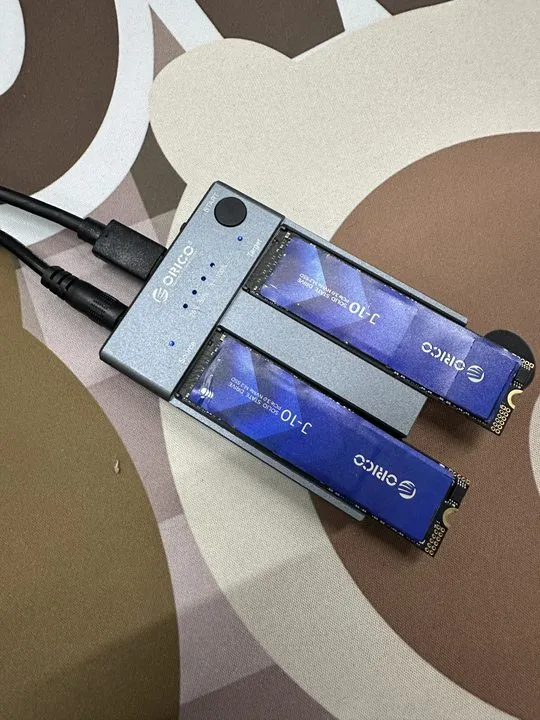 ORICO Dual Bay NVME SSD Enclosure Offline Clone USB C Gen2