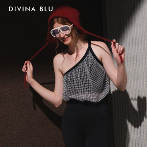 DIVINA BLU | Sheer One-Shoulder Comfort Sport Bra