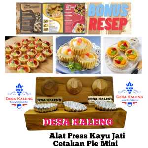 Cetakan pie mini kayu jati isi 3 gratis resep