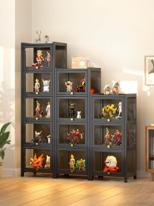 Acrylic Transparent Display Case for Figurines Toy Storage Organizer Dustproof Lockable Model Showcase Stand Home Decor