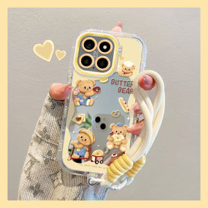 Bread Butter Bear Cream Redmi Miui Phone Case Full Cover Creative Silicone Protective Shell for Xiaomi Mi12X K70 Female Style