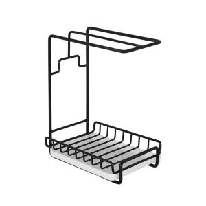 Kitchen Towel Rack Stainless Steel Drain Rack Wall Hanging Storage Shelf Sink Accessories No Drilling Required Countertop