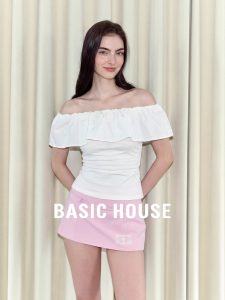 Basic House | Off Shoulder French Style Fitted T-shirt