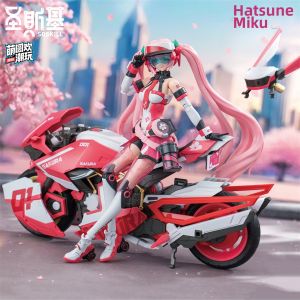 MENGYUANHUAN | Mô Hình Xe Máy Tự Lắp Ráp Sakura Động Màu Hồng