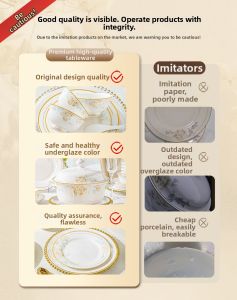 JINGDITAOCI | Luxury Porcelain Dinnerware Set