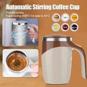 Romyse Máy khuấy tự động 400ml Cốc cà phê Cawan Kopi Máy khuấy từ tự động Cốc cà phê 304 bằng thép không gỉ có thể sạc lại Botol Air Bình giữ nhiệt cà phê