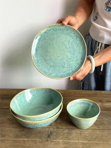 Bát Gốm Sứ Xanh Cổ Điển Hình Bất Đối Xứng Dùng Trong Nhà Bếp Bát Đựng Nước Sốt Bát Đựng Gia Vị Bát Đựng Thức Ăn Sáng Tạo Cho Nhà Hàng