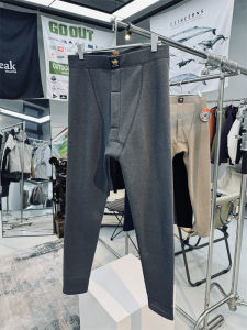 Thickened Camel down Fabric Warm Trousers Mens Winter Tight Fitting Thermal Pants Base Layer Autumn Leggings Quick Heating