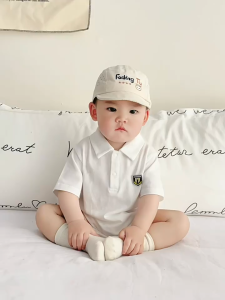 POLO Baby Romper - Short Sleeve Summer Onesie | Lightweight & Breathable | 95% Cotton | Comfortable & Safe for Infants