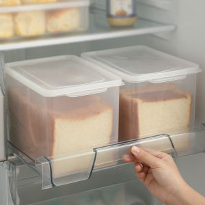 Kitchen Bread Storage Box Toast Preservation Container Fridge Specialized Steamed Buns Sealed Container Food Storage Box