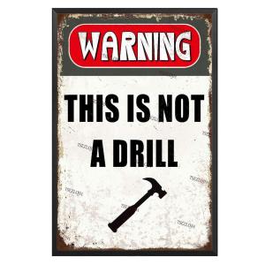 CIFbuy | 2D Metal Sign Warning Plaque Humorous Gift Garage Decoration Wall Art 8x12 Inch Not Drill