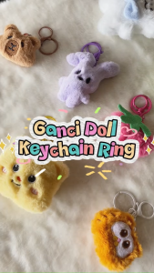 Alobeauty - Ganci Doll Keychain Ring Boneka Hiasan Tas Unik Lucu Gantungan Kunci Doll Plush Keychain Karakter Kartun