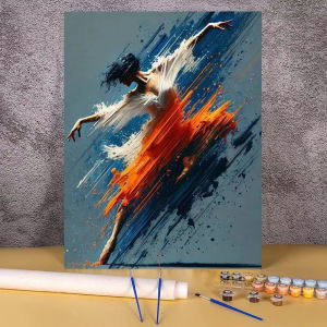BILIBILI | Hand Paint By Numbers Abstract Women Painting Digital Picture with Number Drawing Coloring By Numbers Home Decoration Wall Art