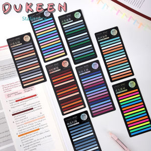 DUKEEN 300 Sheets Colorful Fluorescent Sticky Notes for Translucent Waterproof Student Stationery Supplies Studying Planners